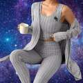 Never Stop Grey Woman's 3pc Loungewear Set