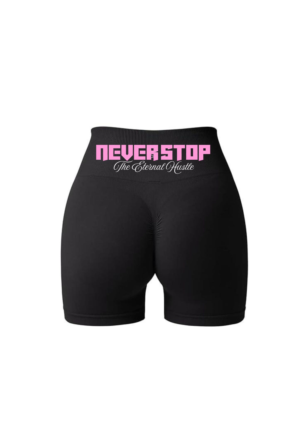 Never Stop Woman's Gym Wear - Black & Pink Set