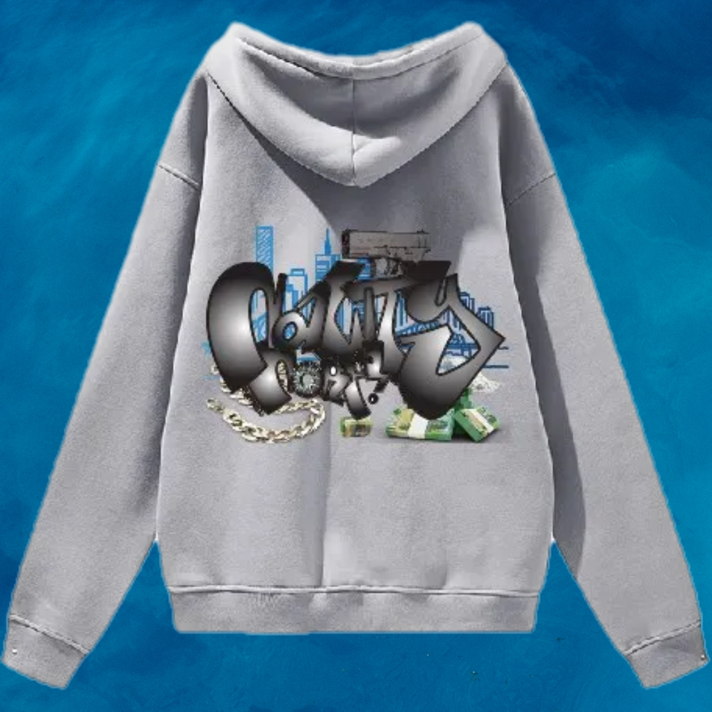 Grey Nawty Norf Hoodie - PREMIUM