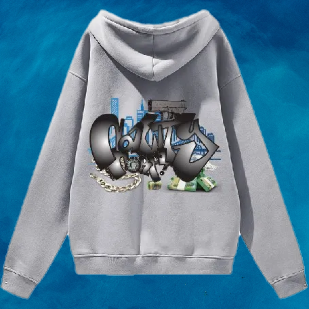 Grey Nawty Norf Hoodie - PREMIUM