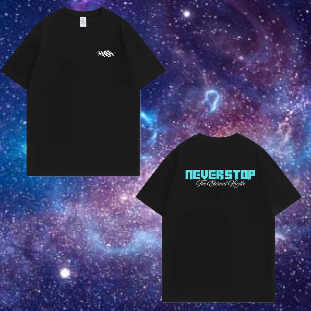 Never Stop Black Pastel Collection T-Shirt's