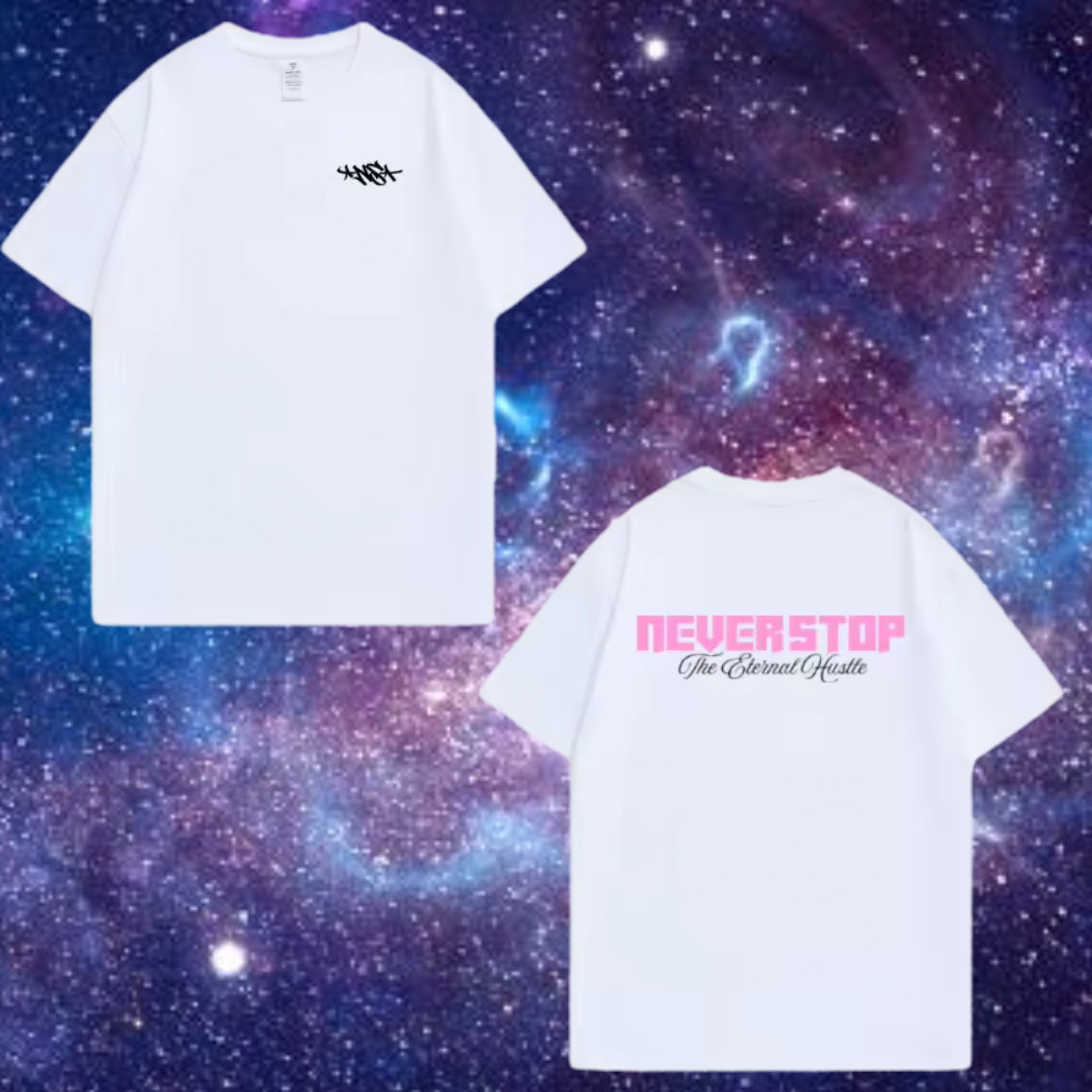 Never Stop White Pastel Collection T-Shirt's