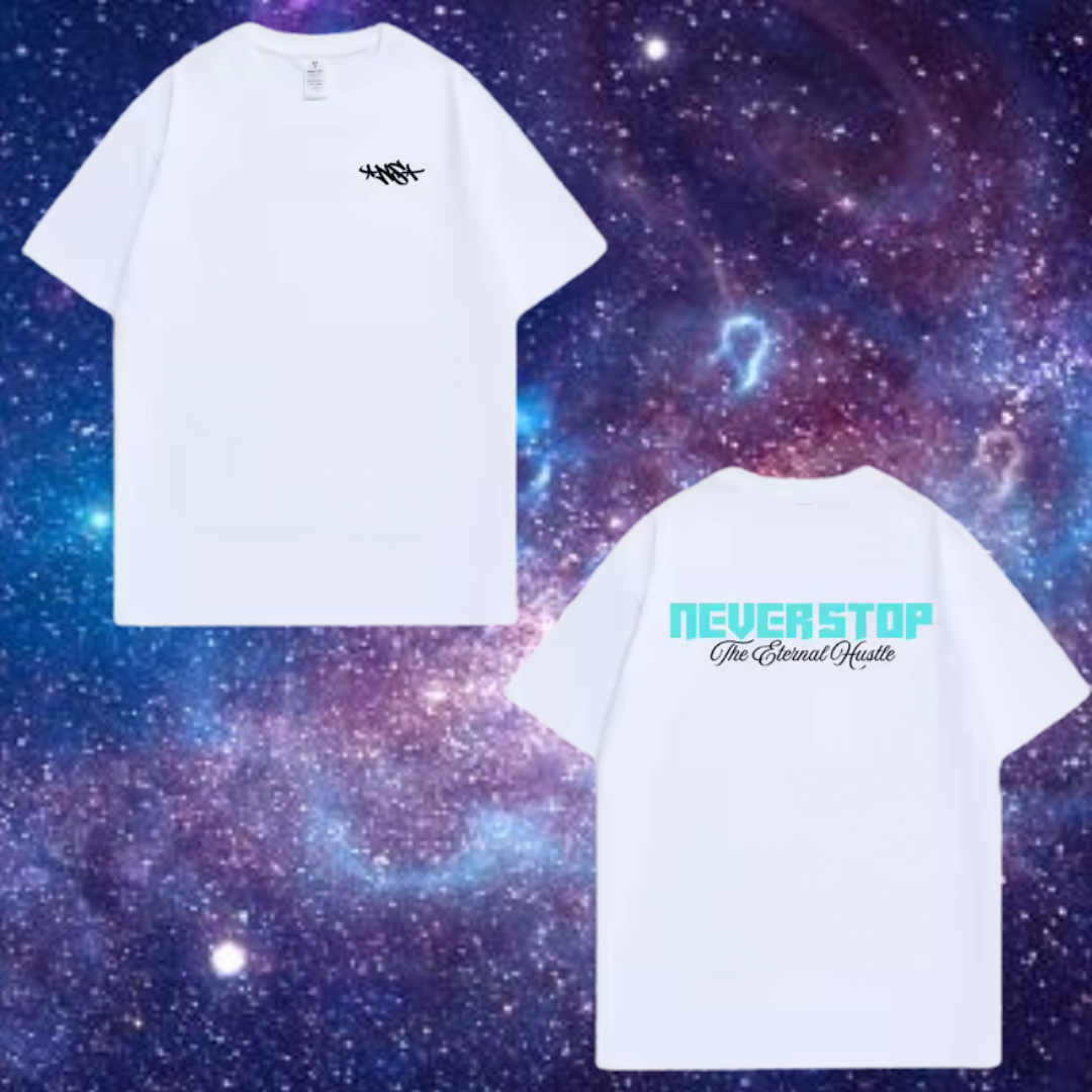 Never Stop White Pastel Collection T-Shirt's