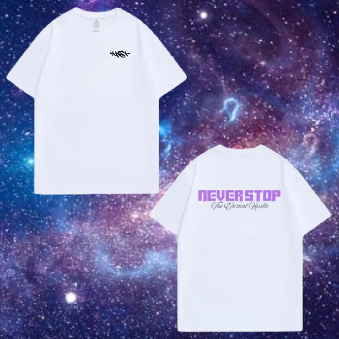 Never Stop White Pastel Collection T-Shirt's